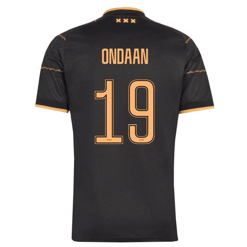 Danxen Kinderen Terell Ondaan #19 Zwart Oranje Uitshirt Uittenue 2026/27 T-Shirt België