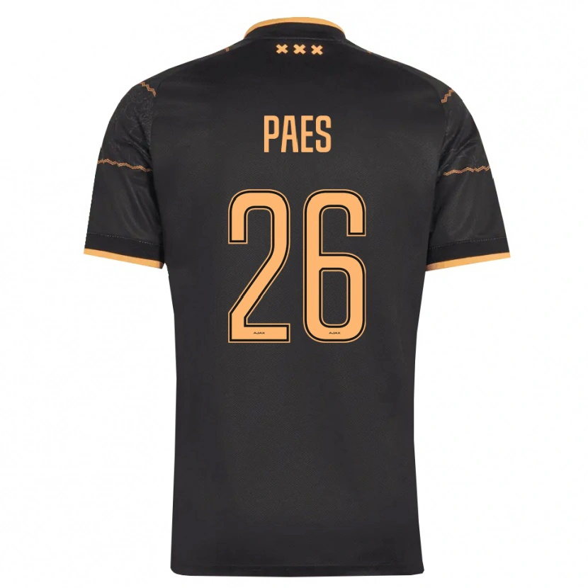 Danxen Kinderen Maarten Paes #26 Zwart Oranje Uitshirt Uittenue 2026/27 T-Shirt België
