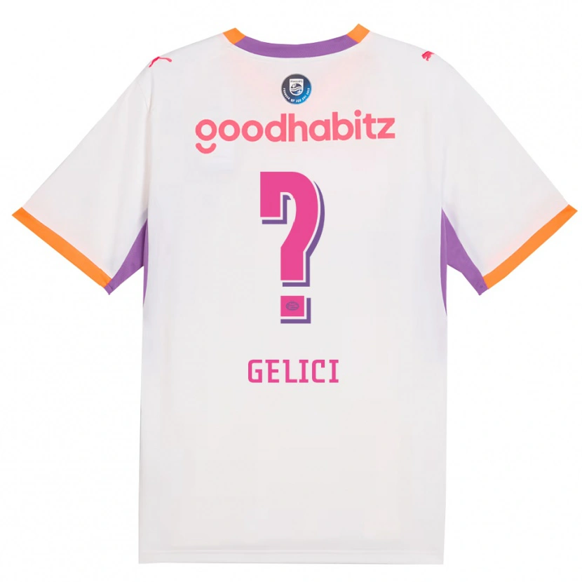 Danxen Kinderen Dani Gelici #0 Wit Paars Oranje Uitshirt Uittenue 2026/27 T-Shirt België