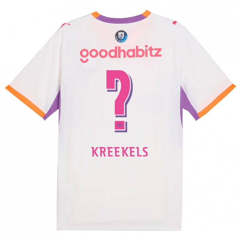 Danxen Kinderen Mees Kreekels #0 Wit Paars Oranje Uitshirt Uittenue 2026/27 T-Shirt België