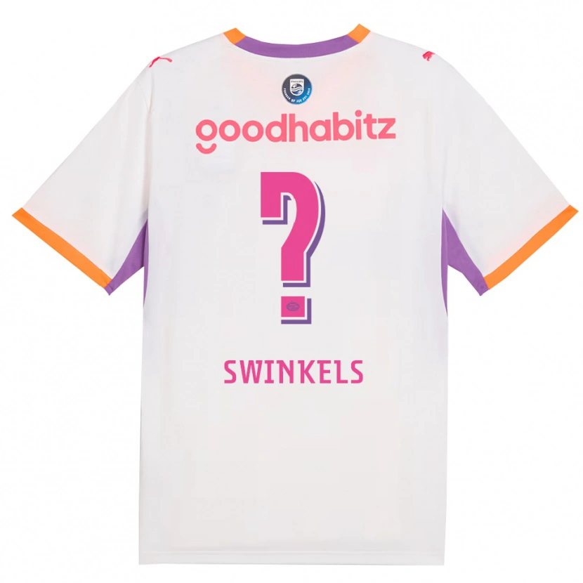 Danxen Kinderen Michal Swinkels #0 Wit Paars Oranje Uitshirt Uittenue 2026/27 T-Shirt België