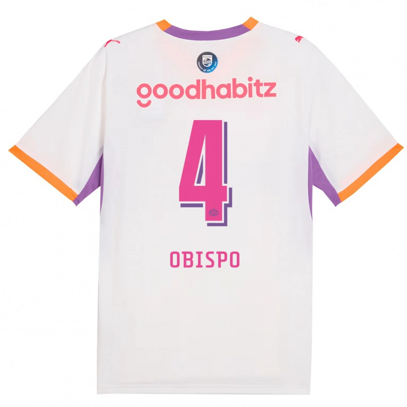 Danxen Kinderen Armando Obispo #4 Wit Paars Oranje Uitshirt Uittenue 2026/27 T-Shirt België