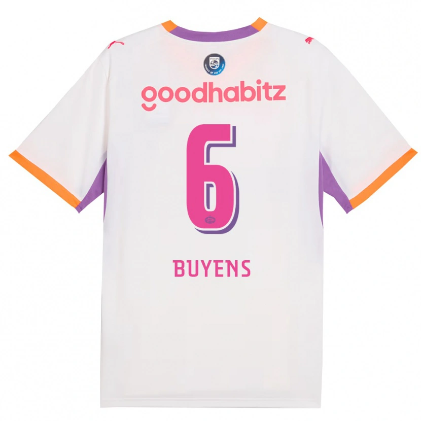 Danxen Kinderen Mathieu Buyens #6 Wit Paars Oranje Uitshirt Uittenue 2026/27 T-Shirt België