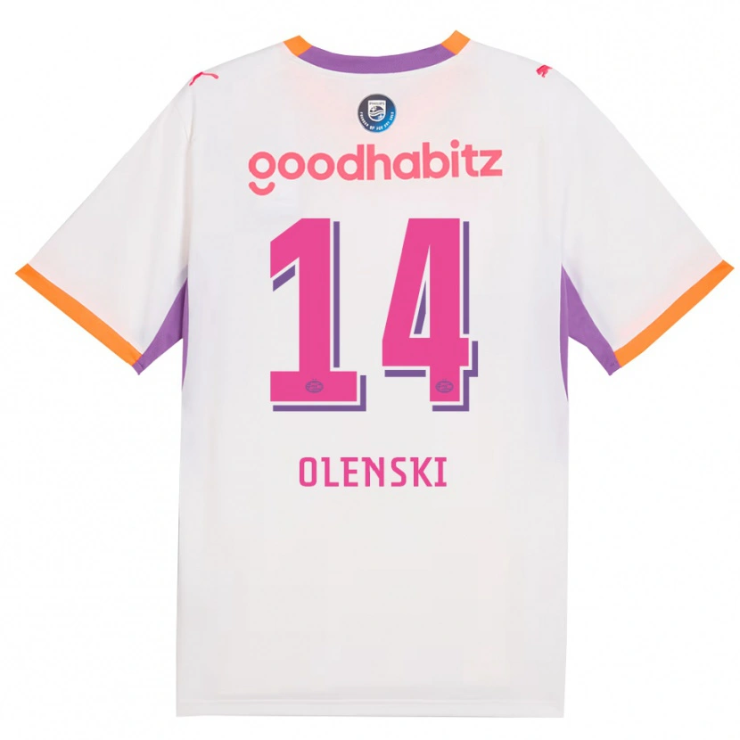 Danxen Kinderen Rayjen Olenski #14 Wit Paars Oranje Uitshirt Uittenue 2026/27 T-Shirt België