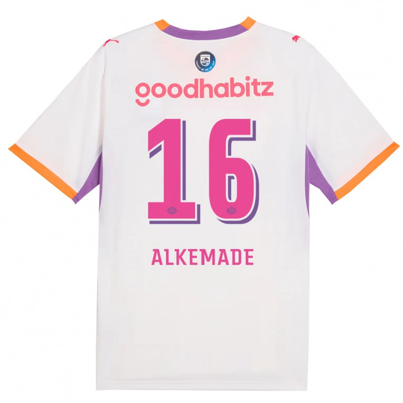 Danxen Kinderen Lisan Alkemade #16 Wit Paars Oranje Uitshirt Uittenue 2026/27 T-Shirt België