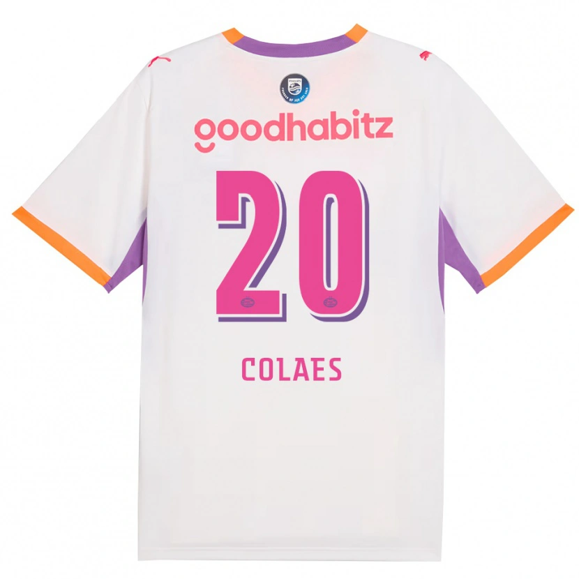 Danxen Kinderen Jonas Colaes #20 Wit Paars Oranje Uitshirt Uittenue 2026/27 T-Shirt België
