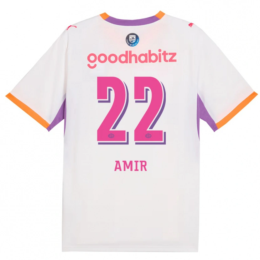 Danxen Kinderen Amir Al-Anany #22 Wit Paars Oranje Uitshirt Uittenue 2026/27 T-Shirt België