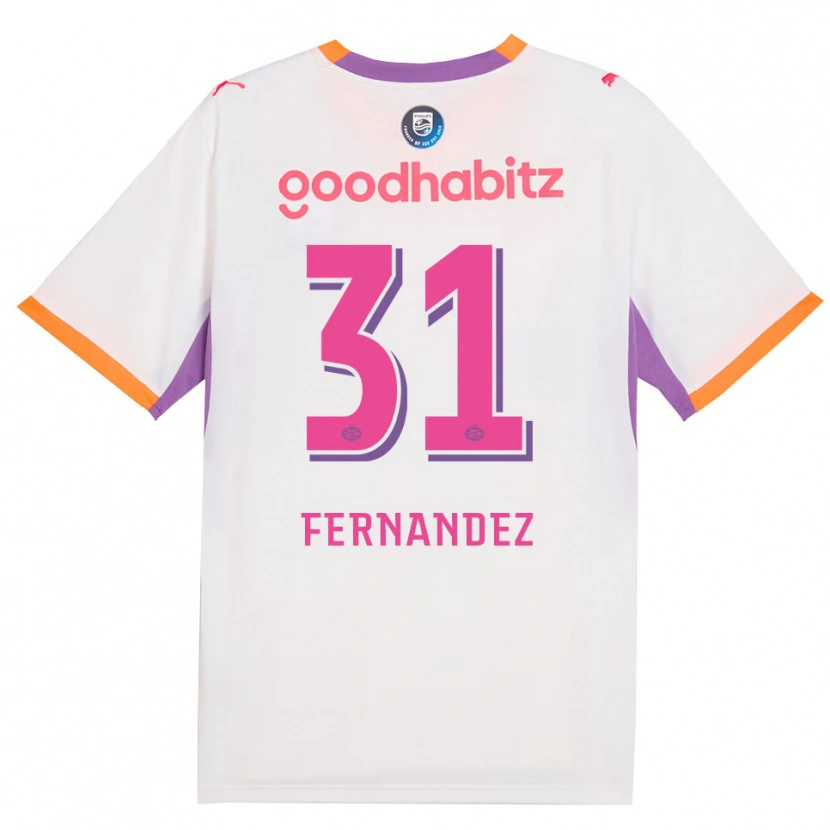 Danxen Kinderen Noah Fernandez #31 Wit Paars Oranje Uitshirt Uittenue 2026/27 T-Shirt België