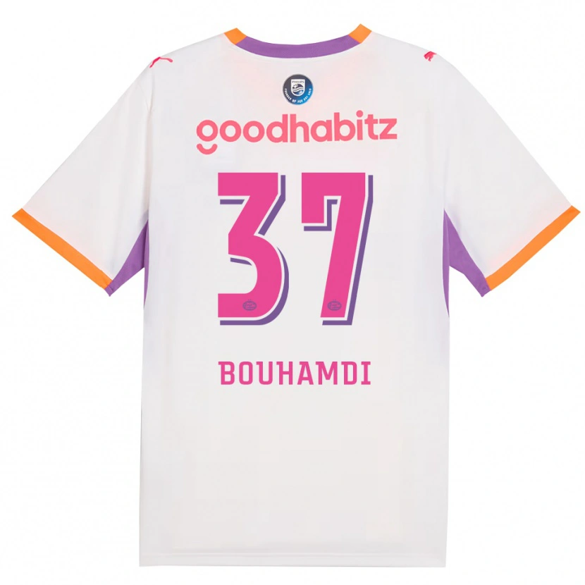 Danxen Kinderen Amir Bouhamdi #37 Wit Paars Oranje Uitshirt Uittenue 2026/27 T-Shirt België