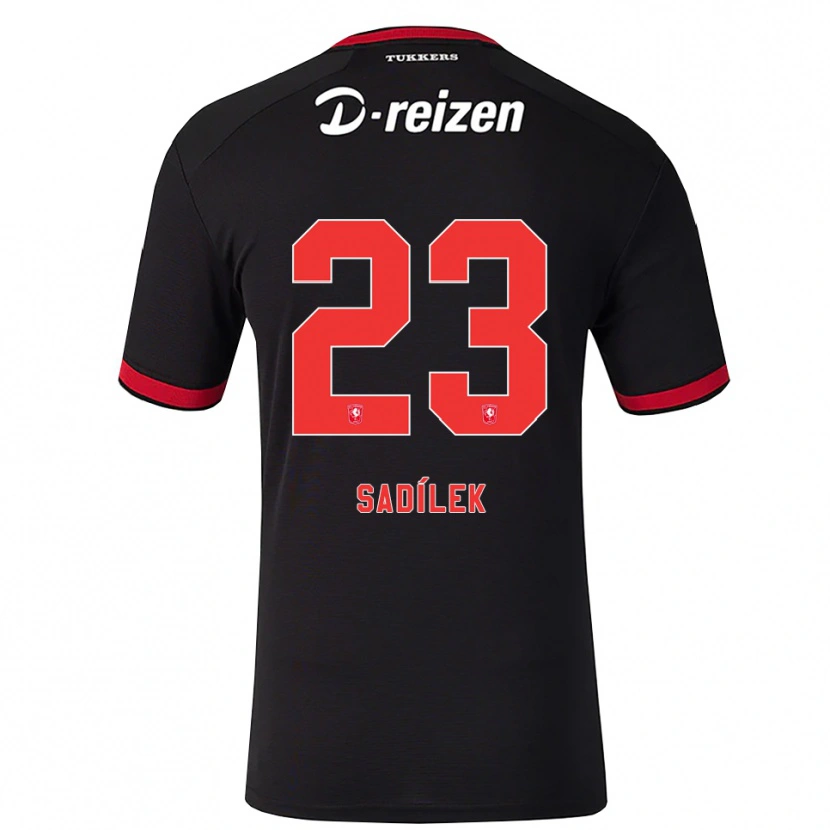 Danxen Kinderen Michal Sadilek #23 Rood Wit Zwart Uitshirt Uittenue 2026/27 T-Shirt België