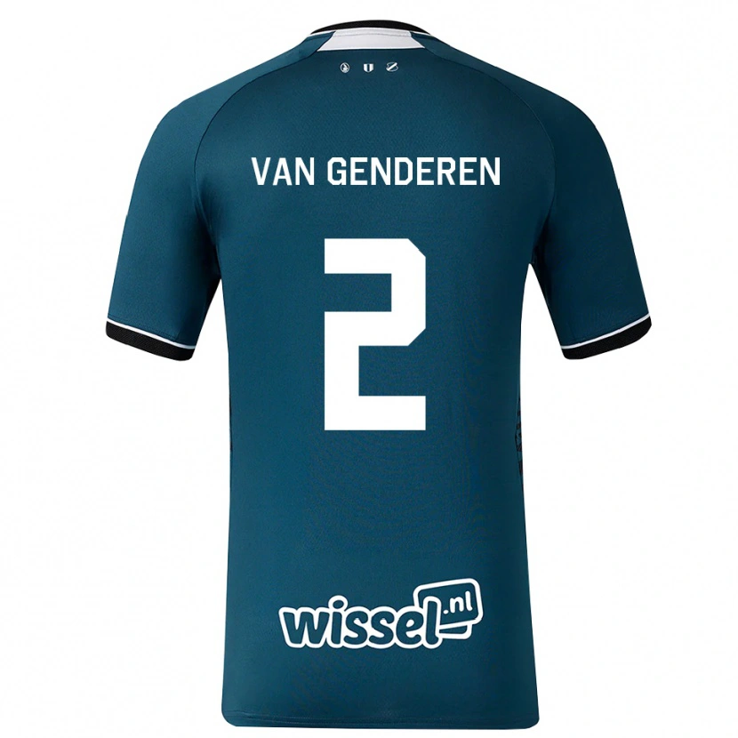 Danxen Kinderen Juliën Van Genderen #2 Donkerleigrijs Wit Uitshirt Uittenue 2026/27 T-Shirt België