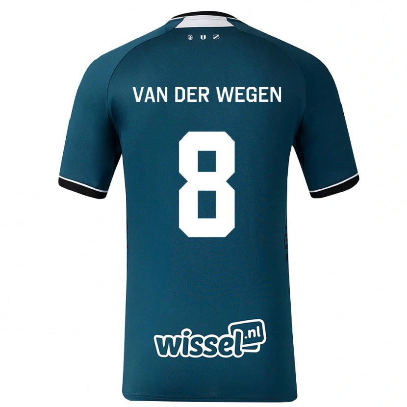 Danxen Kinderen Sil Van Der Wegen #8 Donkerleigrijs Wit Uitshirt Uittenue 2026/27 T-Shirt België