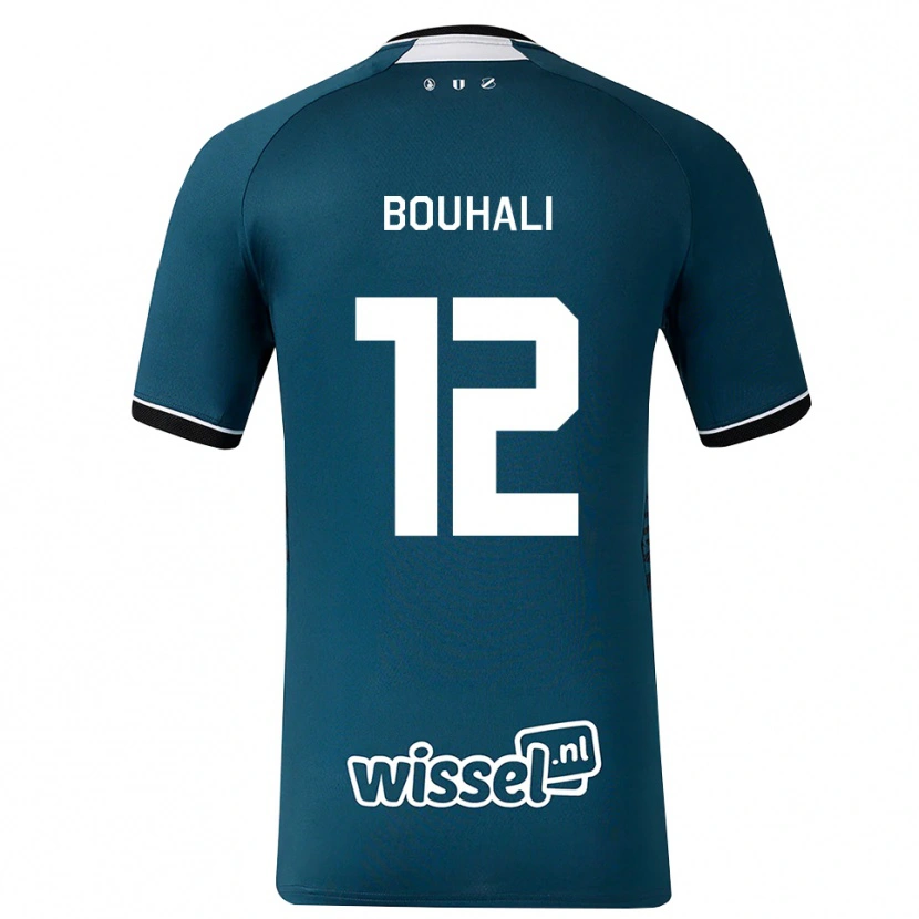 Danxen Kinderen Nassir Bouhali #12 Donkerleigrijs Wit Uitshirt Uittenue 2026/27 T-Shirt België