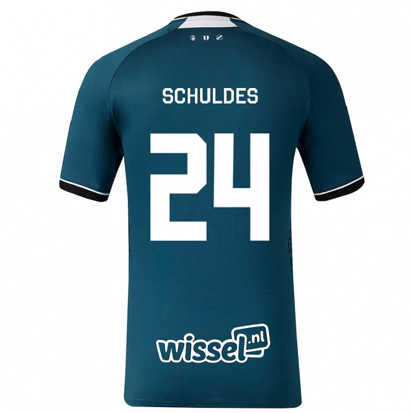Danxen Kinderen Jamie Schuldes #24 Donkerleigrijs Wit Uitshirt Uittenue 2026/27 T-Shirt België