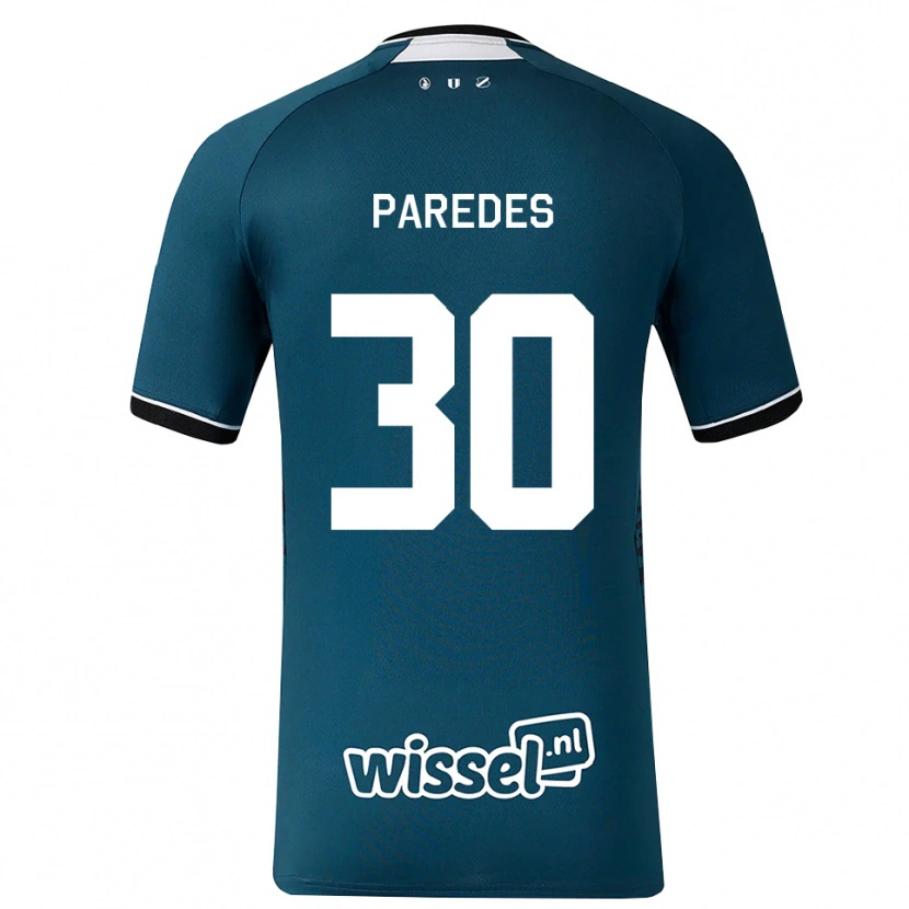 Danxen Kinderen Kevin Paredes #30 Donkerleigrijs Wit Uitshirt Uittenue 2026/27 T-Shirt België