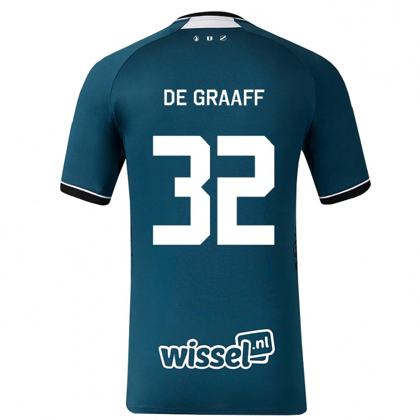 Danxen Kinderen Tom De Graaff #32 Donkerleigrijs Wit Uitshirt Uittenue 2026/27 T-Shirt België