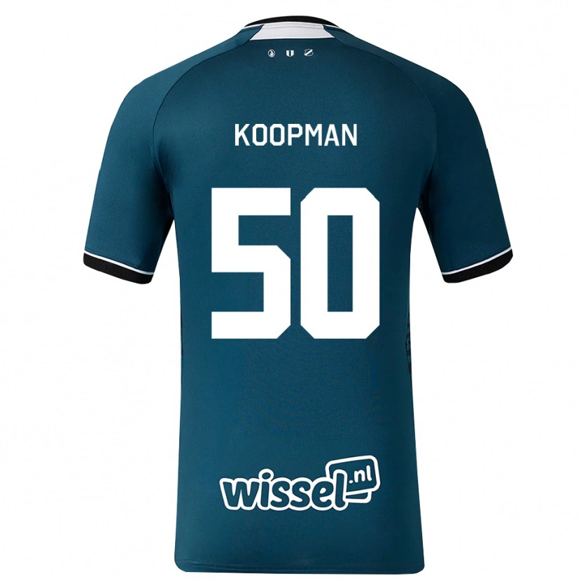 Danxen Kinderen Kyra Koopman #50 Donkerleigrijs Wit Uitshirt Uittenue 2026/27 T-Shirt België