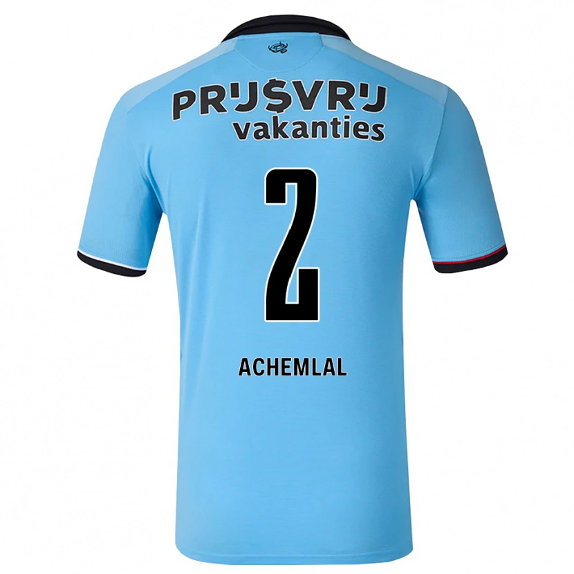 Danxen Kinderen Aiman Achemlal #2 Diephemelsblauw Zwart Rood Uitshirt Uittenue 2026/27 T-Shirt België