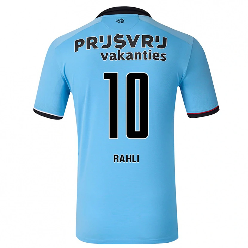 Danxen Kinderen Khalid Rahli #10 Diephemelsblauw Zwart Rood Uitshirt Uittenue 2026/27 T-Shirt België