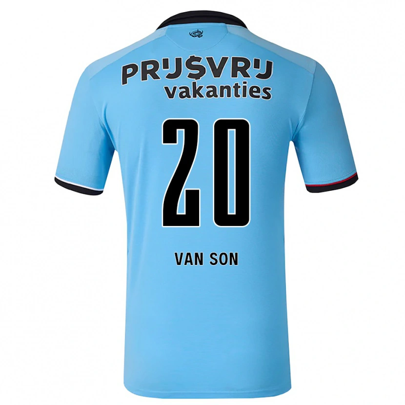 Danxen Kinderen Anne Van Son #20 Diephemelsblauw Zwart Rood Uitshirt Uittenue 2026/27 T-Shirt België