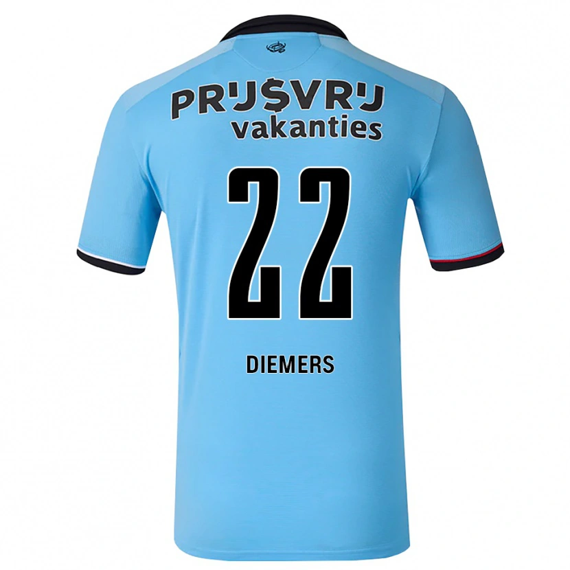 Danxen Kinderen Mark Diemers #22 Diephemelsblauw Zwart Rood Uitshirt Uittenue 2026/27 T-Shirt België