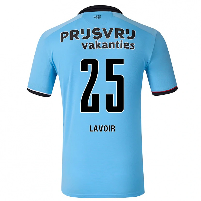 Danxen Kinderen Romee Van De Lavoir #25 Diephemelsblauw Zwart Rood Uitshirt Uittenue 2026/27 T-Shirt België