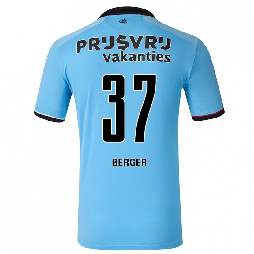 Danxen Kinderen Mannou Berger #37 Diephemelsblauw Zwart Rood Uitshirt Uittenue 2026/27 T-Shirt België