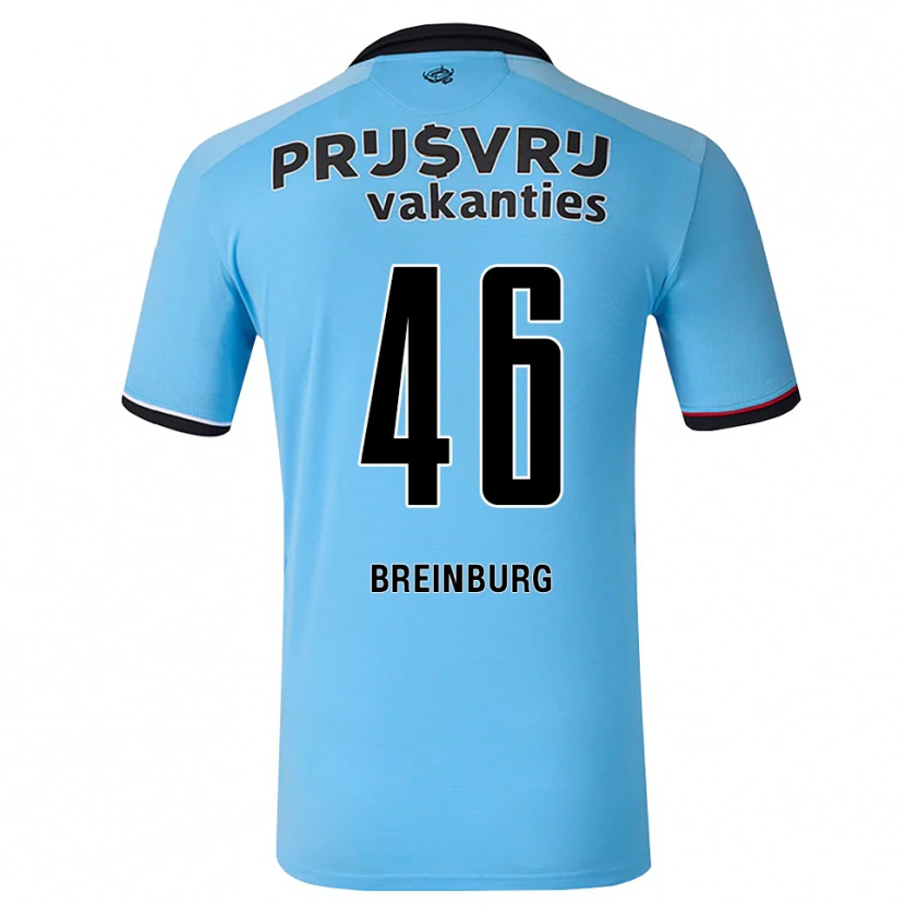 Danxen Kinderen Rainey Breinburg #46 Diephemelsblauw Zwart Rood Uitshirt Uittenue 2026/27 T-Shirt België