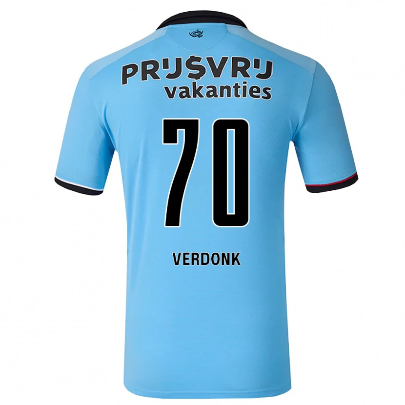 Danxen Kinderen Sem Verdonk #70 Diephemelsblauw Zwart Rood Uitshirt Uittenue 2026/27 T-Shirt België