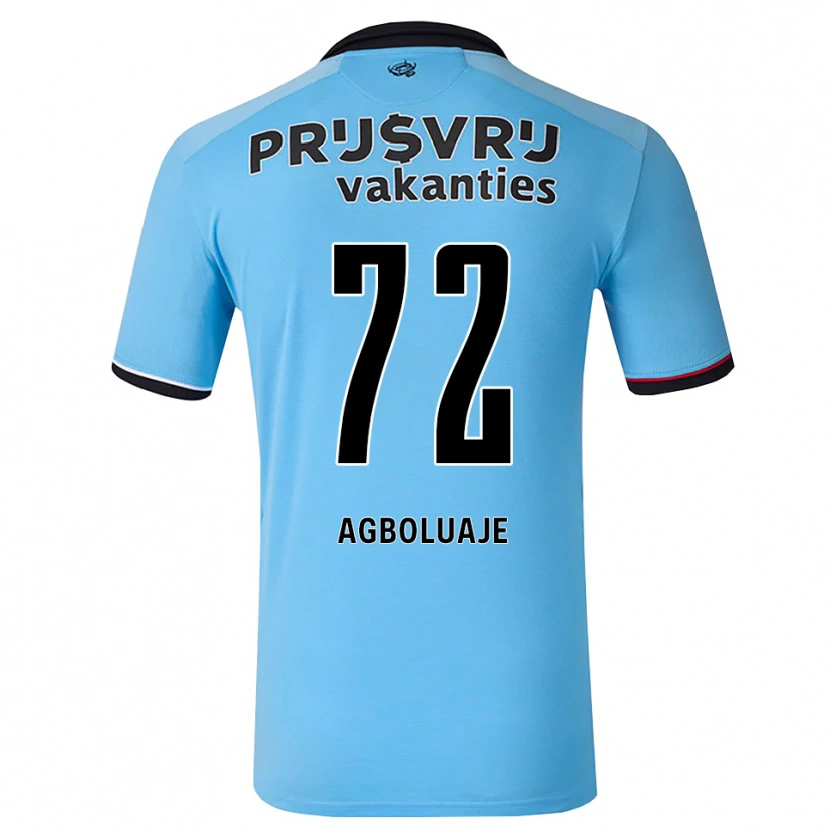 Danxen Kinderen Hakeem Agboluaje #72 Diephemelsblauw Zwart Rood Uitshirt Uittenue 2026/27 T-Shirt België