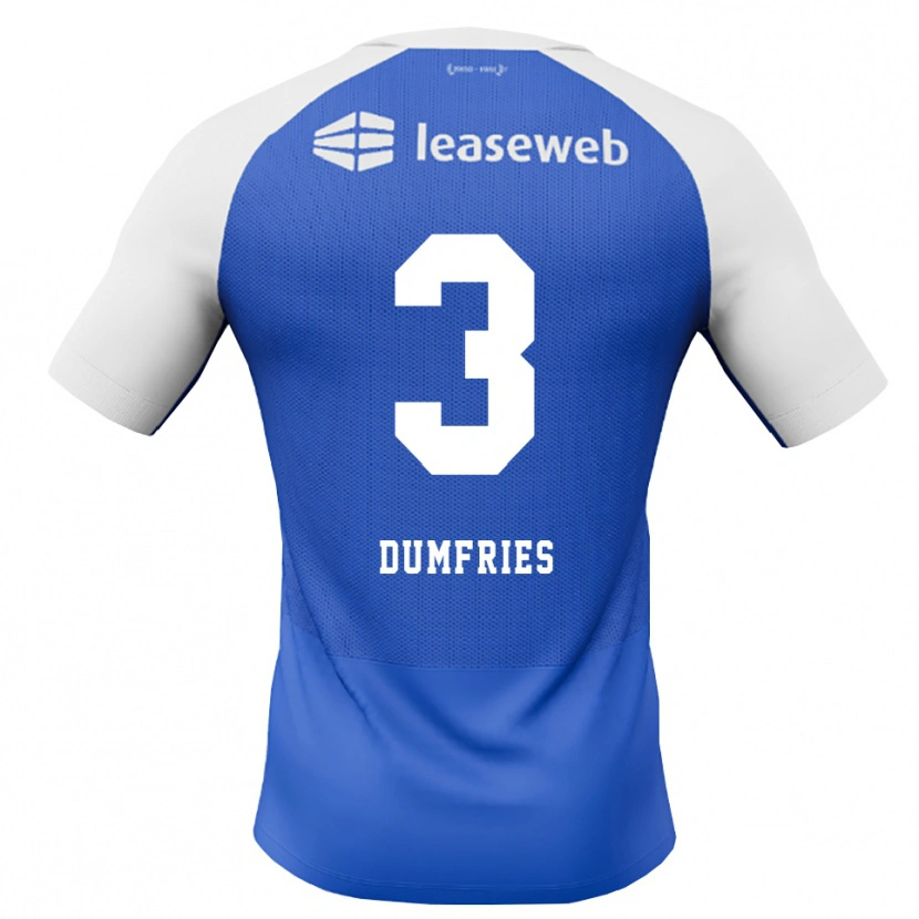 Danxen Kinderen Keayon Dumfries #3 Hemelsblauw Rood Wit Uitshirt Uittenue 2026/27 T-Shirt België