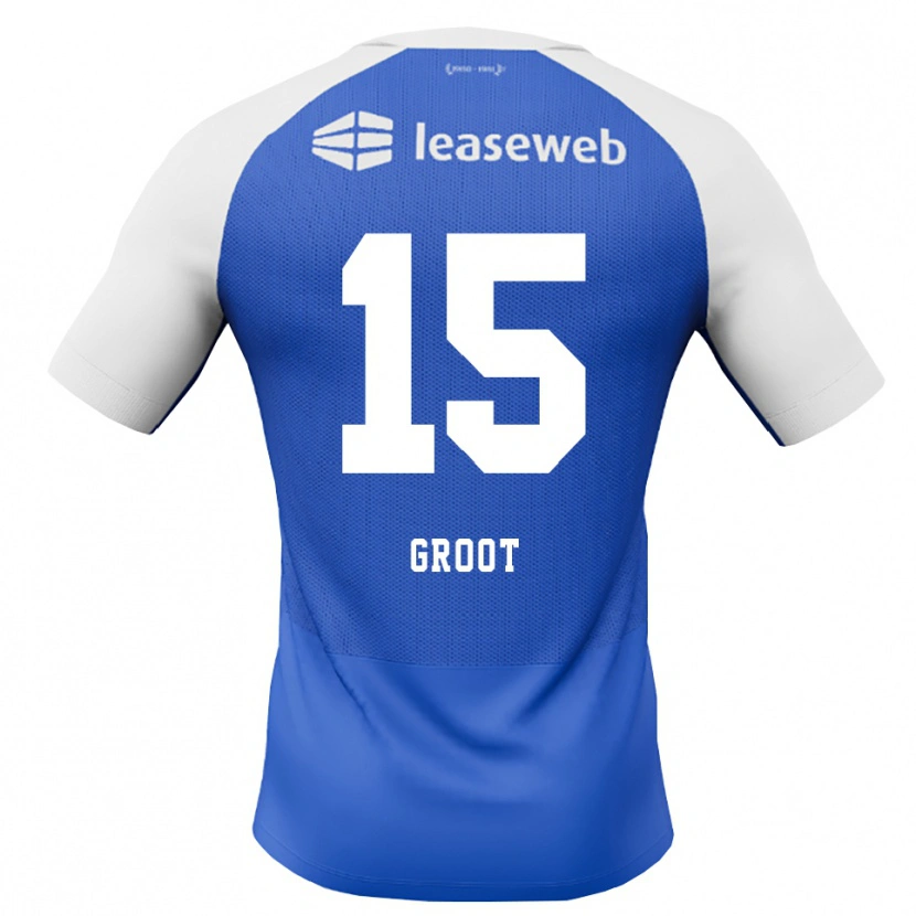 Danxen Kinderen Pleun Groot #15 Hemelsblauw Rood Wit Uitshirt Uittenue 2026/27 T-Shirt België