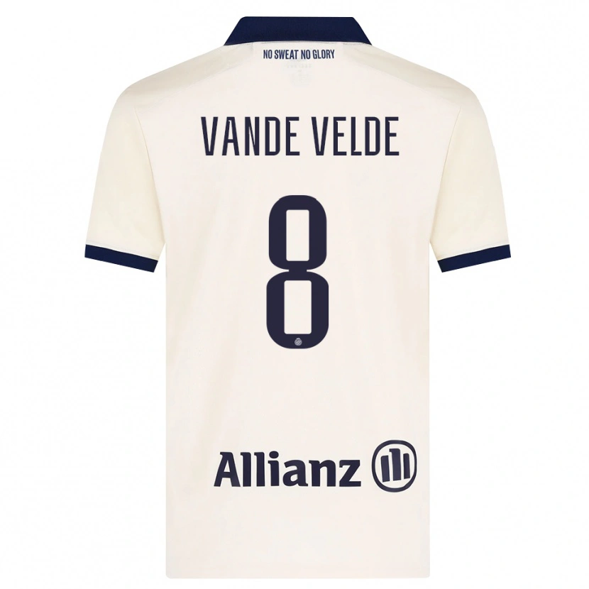 Danxen Kinderen Chloé Vande Velde #8 Beige Zwart Uitshirt Uittenue 2026/27 T-Shirt België