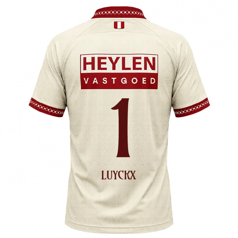 Danxen Kinderen Vic Luyckx #1 Beige Rood Uitshirt Uittenue 2026/27 T-Shirt België