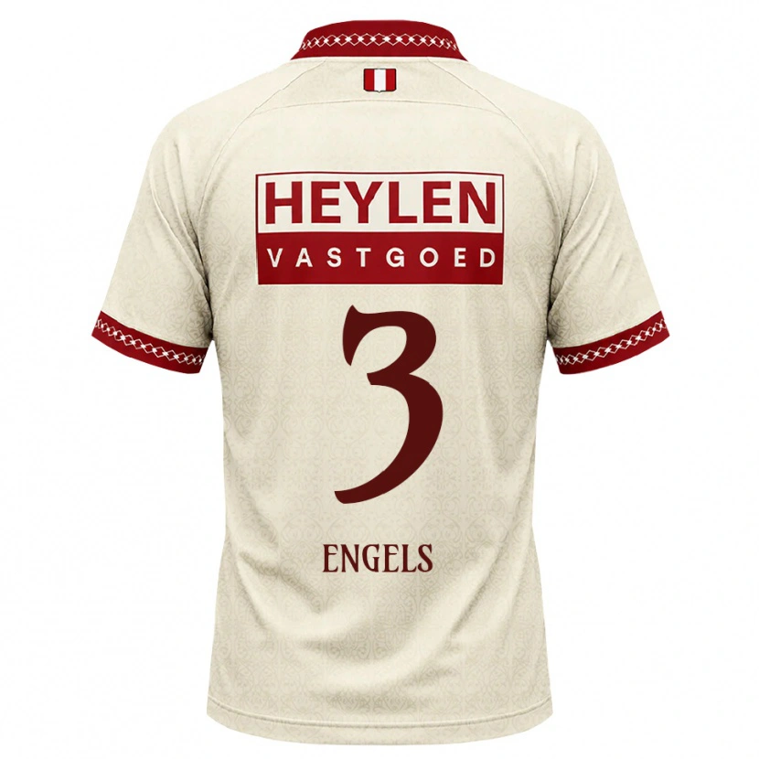 Danxen Kinderen Björn Engels #3 Beige Rood Uitshirt Uittenue 2026/27 T-Shirt België