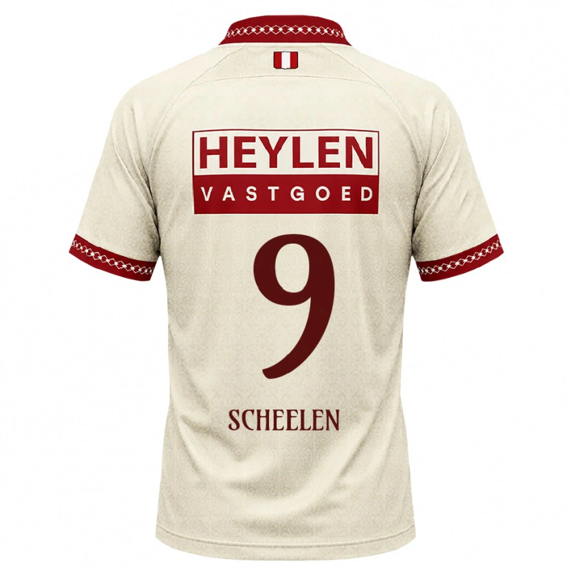 Danxen Kinderen Thijme Scheelen #9 Beige Rood Uitshirt Uittenue 2026/27 T-Shirt België