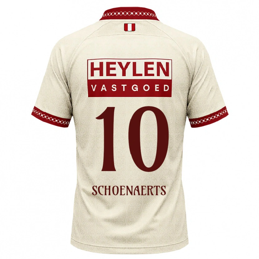 Danxen Kinderen Nand Schoenaerts #10 Beige Rood Uitshirt Uittenue 2026/27 T-Shirt België