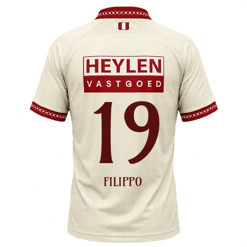 Danxen Kinderen Niels Filippo #19 Beige Rood Uitshirt Uittenue 2026/27 T-Shirt België