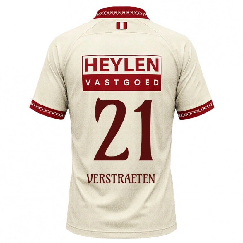 Danxen Kinderen Andreas Verstraeten #21 Beige Rood Uitshirt Uittenue 2026/27 T-Shirt België