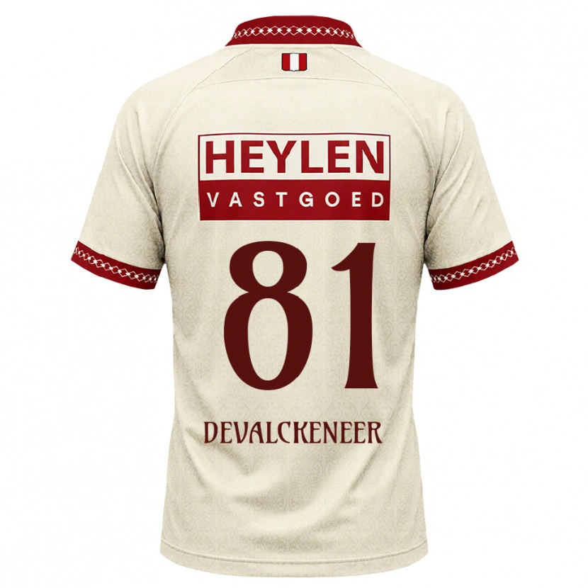 Danxen Kinderen Niels Devalckeneer #81 Beige Rood Uitshirt Uittenue 2026/27 T-Shirt België