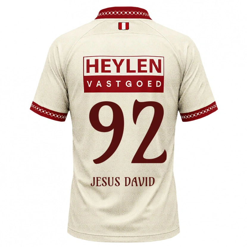 Danxen Kinderen Gabriel Jesus David #92 Beige Rood Uitshirt Uittenue 2026/27 T-Shirt België