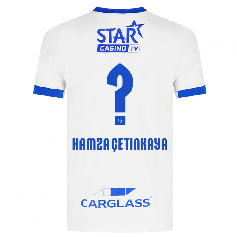 Danxen Kinderen Ayaz Hamza Çetinkaya #0 Wit Blauw Uitshirt Uittenue 2026/27 T-Shirt België