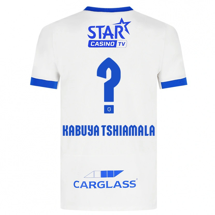 Danxen Kinderen Lino Kabuya Tshiamala #0 Wit Blauw Uitshirt Uittenue 2026/27 T-Shirt België