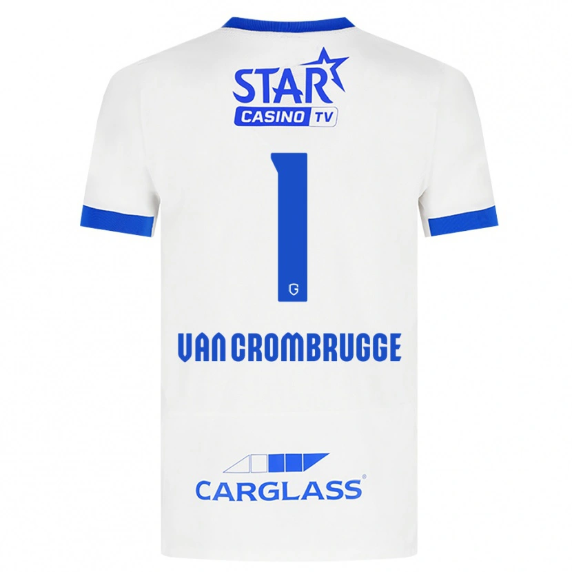 Danxen Kinderen Hendrik Van Crombrugge #1 Wit Blauw Uitshirt Uittenue 2026/27 T-Shirt België