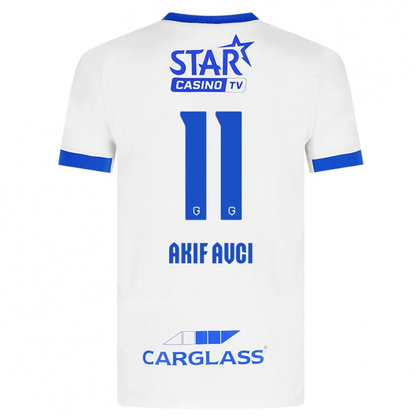 Danxen Kinderen Muhammed Akif Avcı #11 Wit Blauw Uitshirt Uittenue 2026/27 T-Shirt België
