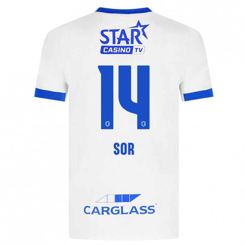 Danxen Kinderen Yira Sor #14 Wit Blauw Uitshirt Uittenue 2026/27 T-Shirt België