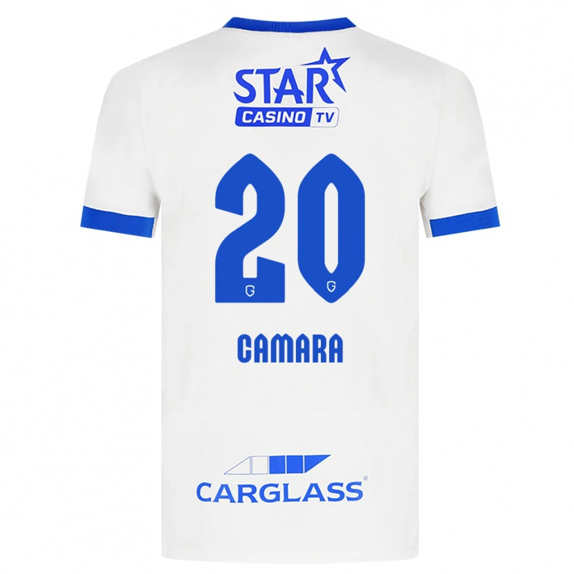Danxen Kinderen Ali Camara #20 Wit Blauw Uitshirt Uittenue 2026/27 T-Shirt België