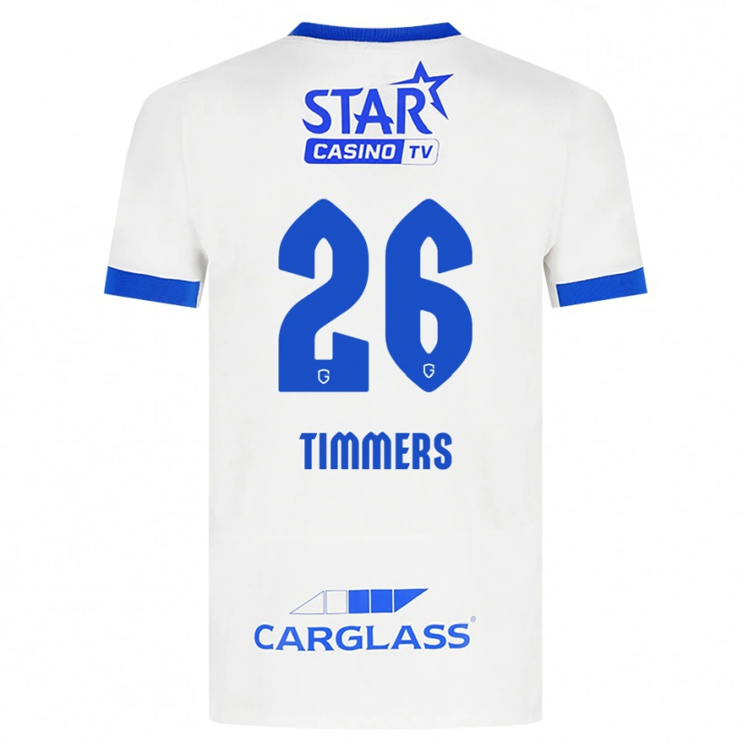Danxen Kinderen Sebastiaan Timmers #26 Wit Blauw Uitshirt Uittenue 2026/27 T-Shirt België