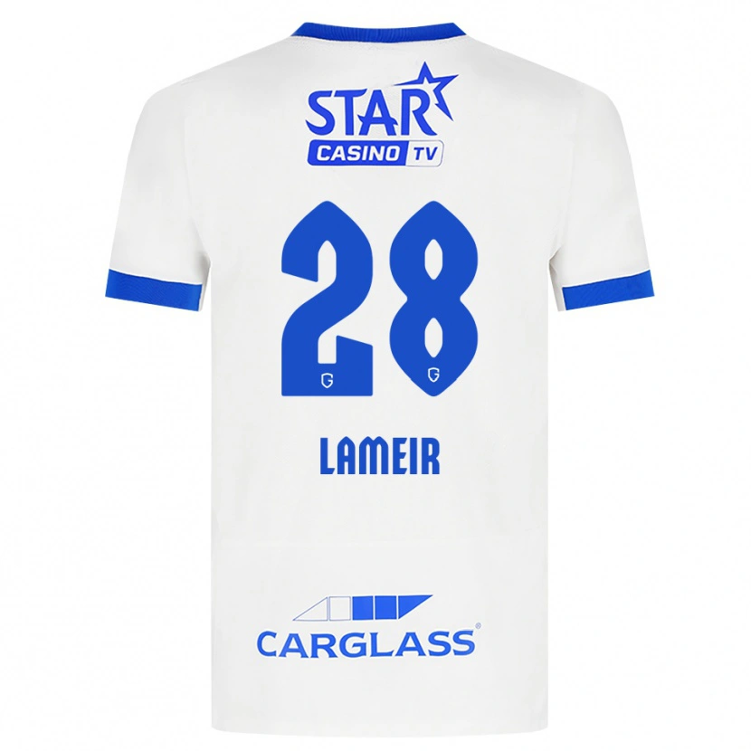 Danxen Kinderen Tess Lameir #28 Wit Blauw Uitshirt Uittenue 2026/27 T-Shirt België