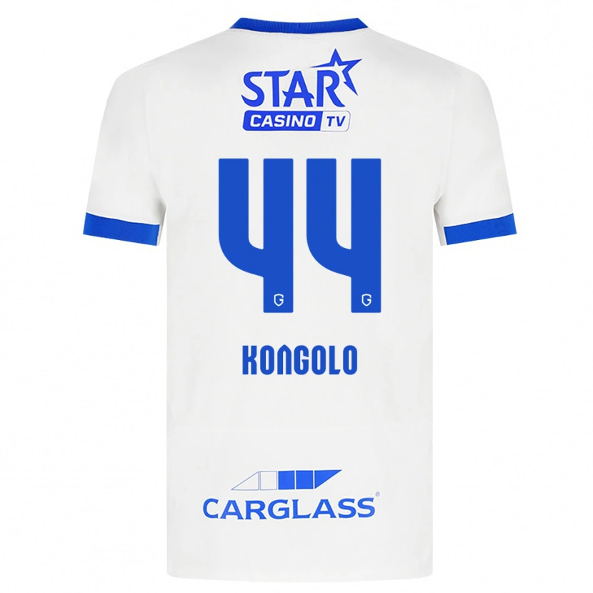 Danxen Kinderen Josué Kongolo #44 Wit Blauw Uitshirt Uittenue 2026/27 T-Shirt België